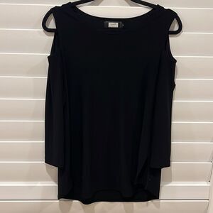 Sympli cold shoulder black stretch blouse size 8